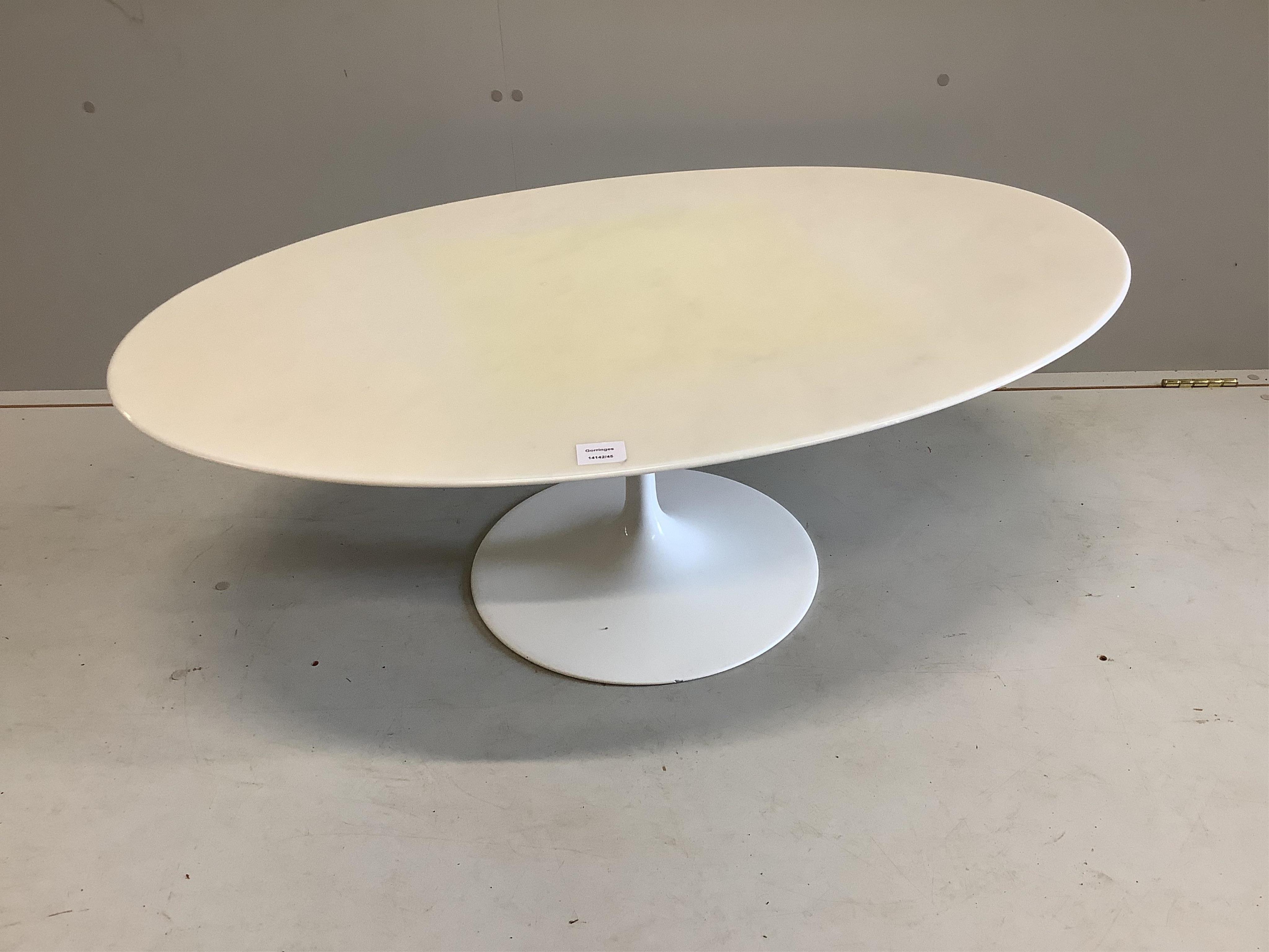 A Knole Saarinen oval table, width 104cm, depth 70cm, height 37cm